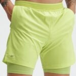 Fabletics cal desbotada 420HR3325 o curto fundamental (alinhado) homens