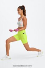 Fabletics calêndula/floral new wave 420HR316 oasis pureluxe hw crossover 6'' curto mulheres - Image 5