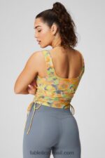 Fabletics calêndula pintada 420HR2148 tanque de sutiã embutido franzido mulheres - Image 2