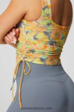 Fabletics calêndula pintada 420HR2148 tanque de sutiã embutido franzido mulheres - Image 3