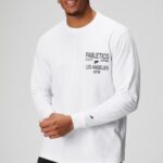 Fabletics camiseta branca 420HR3602 camiseta r&rls homens
