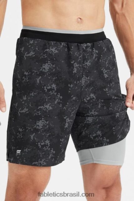 Fabletics camuflado preto nueue 420HR3152 o fundamental curto ii (alinhado) 138 homens