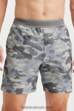 Fabletics camuflagem cinza sombra 420HR3341 o curto fundamental 165 homens