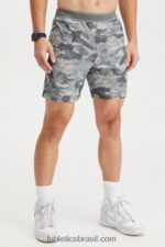 Fabletics camuflagem cinza sombra 420HR3341 o curto fundamental 165 homens - Image 3