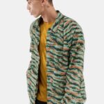 Fabletics camuflagem de tigre grande 420HR3645 a única jaqueta de treinador homens