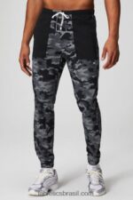 Fabletics camuflagem preta 420HR3051 o único corredor homens