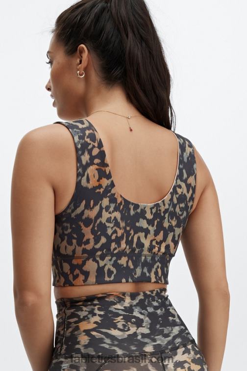 Fabletics camuflagem selvagem/gaia 420HR1866 sutiã esportivo reversível de impacto médio harlow mulheres - Image 4