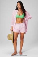 Fabletics casca de salgueiro/preta 420HR246 short cintura alta em voile de algodão mulheres - Image 4