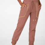 Fabletics castanha/gaia/raspas 420HR221 calça de moletom íris mulheres