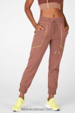 Fabletics castanha/gaia/raspas 420HR221 calça de moletom íris mulheres