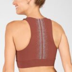 Fabletics castanha/prata reflexiva 420HR1687 sutiã de malha reflexiva Oaklyn mulheres