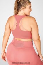 Fabletics cedro empoeirado/flor 420HR1442 aumentar o sutiã esportivo de alto impacto mulheres