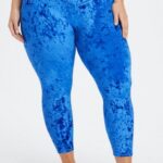 Fabletics celeste 420HR1077 legging cruzada de veludo amassado mulheres