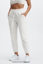 Fabletics celeste/branco clássico 420HR171 calça de moletom clássica mulheres - Image 3