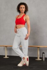 Fabletics celeste/branco clássico 420HR171 calça de moletom clássica mulheres - Image 5