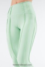 Fabletics cerceta/babosa empoeirada 420HR1269 contorno ultraluxe de cintura alta 7/8 mulheres