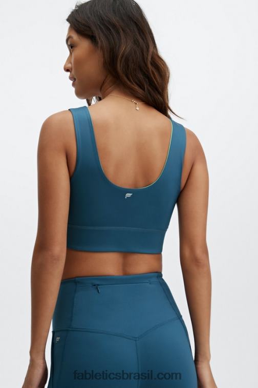 Fabletics cerceta da meia-noite/folha de primavera 420HR1868 sutiã esportivo reversível de impacto médio harlow mulheres - Image 2