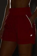 Fabletics cereja clássica/prata reflexiva 420HR607 short de náilon com cintura ultra alta mulheres - Image 3