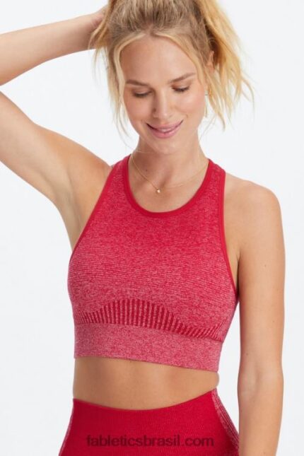 Fabletics cereja doce escura/casca mole 420HR1560 sutiã ombre sem costura de baixo impacto mulheres