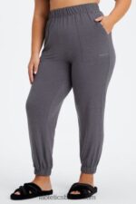 Fabletics cereja doce escura/casca mole 420HR79 calça cônica restoreknit mulheres