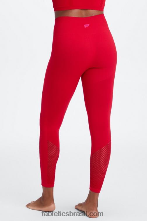 Fabletics cereja doce/rosa de pelúcia 420HR1005 Sync legging cintura alta sem costura 7/8 mulheres - Image 2