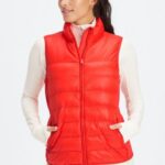 Fabletics cereja elétrica 420HR2798 colete elliot puffer mulheres