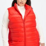 Fabletics cereja elétrica 420HR2799 colete elliot puffer mulheres