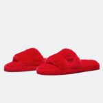 Fabletics cereja elétrica 420HR2949 chinelo de pele mulheres