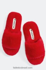 Fabletics cereja elétrica 420HR2949 chinelo de pele mulheres - Image 3