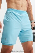 Fabletics céu azul 420HR3329 o curto fundamental (alinhado) homens
