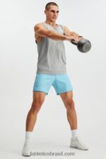 Fabletics céu azul 420HR3329 o curto fundamental (alinhado) homens - Image 3