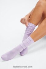 Fabletics céu roxo urze 420HR2990 meia restoreknit 9'' mulheres - Image 2