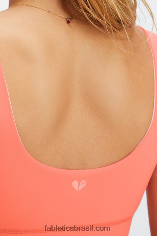 Fabletics chama laranja/seda 420HR1854 sutiã esportivo harlyn midi de impacto médio mulheres - Image 3