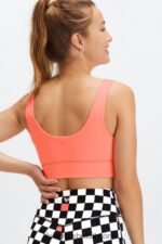 Fabletics chama laranja/seda 420HR1854 sutiã esportivo harlyn midi de impacto médio mulheres - Image 4