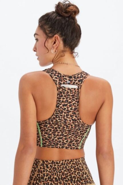 Fabletics cheetah ondulado/iluminador 420HR1748 sutiã esportivo de médio impacto em movimento 113 mulheres