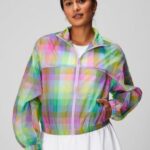 Fabletics cheque doce 420HR2756 jaqueta de tecido payton mulheres