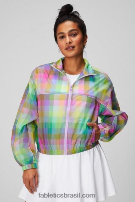 Fabletics cheque doce 420HR2756 jaqueta de tecido payton mulheres