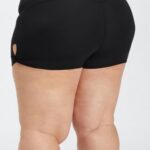 Fabletics chita elétrica rosa/ondulada 420HR441 oasis pureluxe cintura alta twist 3'' short mulheres