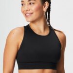 Fabletics chita preta/ondulada 420HR1369 sutiã esportivo trinity de alto impacto 96 mulheres
