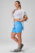 Fabletics chita preta/ondulada 420HR315 oasis pureluxe hw crossover 6'' curto mulheres - Image 3