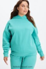 Fabletics ciano escuro/aveia 420HR2516 moletom ecológico mulheres