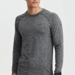 Fabletics cinza escuro htr 420HR3561 the training day camiseta manga longa homens