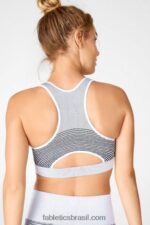 Fabletics cinza gelo/preto 420HR1682 sutiã estrela sem costura mulheres - Image 2