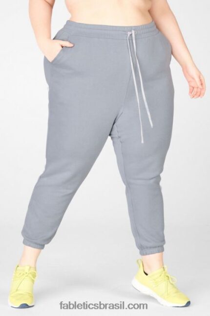 Fabletics cinza golfinho/tintura de gravata macia 420HR202 calça de moletom esterlina mulheres