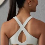 Fabletics cinza menta 420HR1332 sutiã esportivo antiderrapante 89 mulheres