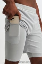 Fabletics cinza mineral 420HR3330 o curto fundamental (alinhado) homens - Image 2