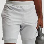 Fabletics cinza mineral 420HR3330 o curto fundamental (alinhado) homens