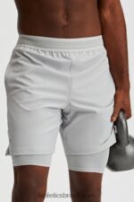 Fabletics cinza mineral 420HR3330 o curto fundamental (alinhado) homens