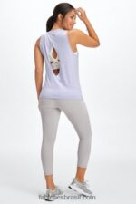 Fabletics cinza mineral 420HR960 capri cintura alta oasis pureluxe mulheres - Image 4