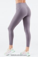 Fabletics cinza mineral/branco clássico 420HR708 define powerhold cintura alta 7/8 legging 33 mulheres - Image 2